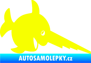 Samolepka Ryba 023 piloun pravá Fluorescentní žlutá