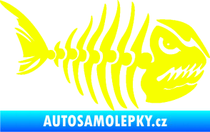 Samolepka Ryba kostra 004 pravá Fluorescentní žlutá