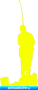 Samolepka Rybář 002 levá Fluorescentní žlutá
