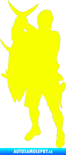 Samolepka Rybář 003 levá Fluorescentní žlutá