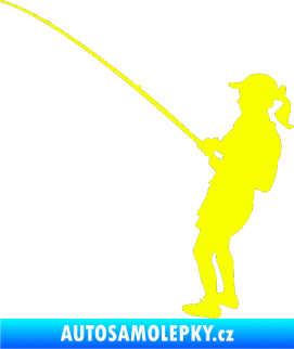 Samolepka Rybář 005 levá Fluorescentní žlutá