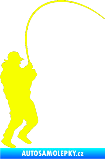 Samolepka Rybář 007 pravá Fluorescentní žlutá