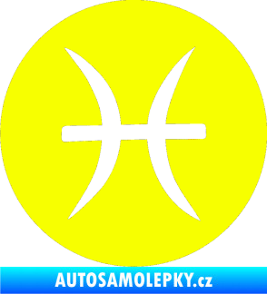 Samolepka Ryby 001 - horoskop Fluorescentní žlutá