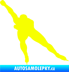 Samolepka Rychlobruslení levá Fluorescentní žlutá