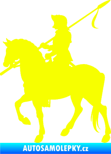Samolepka Rytíř na koni levá Fluorescentní žlutá