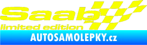Samolepka Saab limited edition pravá Fluorescentní žlutá