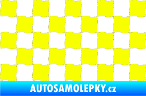 Samolepka Šachovnice 004 Fluorescentní žlutá
