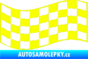 Samolepka Šachovnice 011 Fluorescentní žlutá