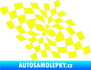 Samolepka Šachovnice 044 Fluorescentní žlutá