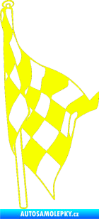 Samolepka Šachovnice 059 Fluorescentní žlutá