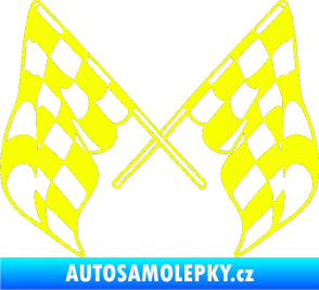 Samolepka Šachovnice 070 Fluorescentní žlutá