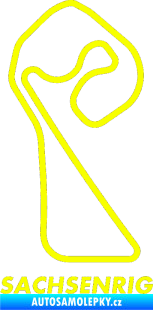Samolepka Okruh Sachsenring Fluorescentní žlutá