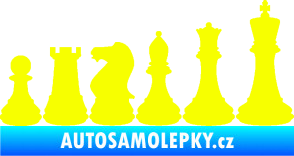 Samolepka Šachy 001 pravá Fluorescentní žlutá