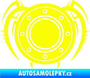 Samolepka Samolepka na víčko od nádrže 001 Fluorescentní žlutá