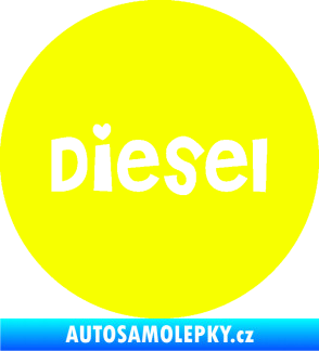 Samolepka Samolepka na víčko od nádrže 006 diesel Fluorescentní žlutá