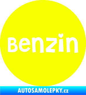 Samolepka Samolepka na víčko od nádrže 008 benzín Fluorescentní žlutá