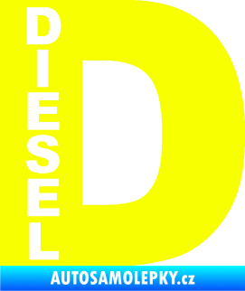 Samolepka Samolepka na víčko od nádrže 010 diesel Fluorescentní žlutá