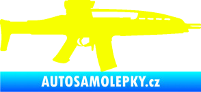 Samolepka Samopal 002 pravá Fluorescentní žlutá