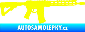 Samolepka Samopal 007 pravá Fluorescentní žlutá