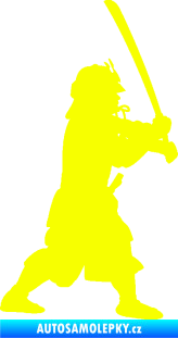 Samolepka Samuraj 001 pravá Fluorescentní žlutá