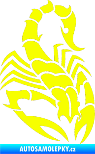 Samolepka Štír 012 pravá Fluorescentní žlutá