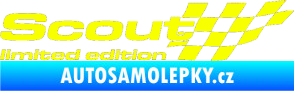 Samolepka Scout limited edition pravá Fluorescentní žlutá