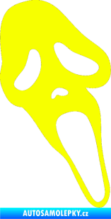 Samolepka Scream pravá Fluorescentní žlutá