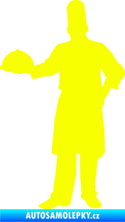 Samolepka Šéfkuchař 001 levá Fluorescentní žlutá