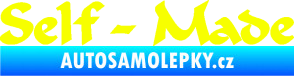 Samolepka Self made nápis Fluorescentní žlutá