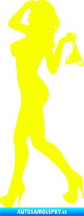 Samolepka Sexy lady 002 levá Fluorescentní žlutá