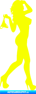 Samolepka Sexy lady 002 pravá Fluorescentní žlutá