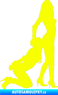 Samolepka Sexy siluety 017 Fluorescentní žlutá