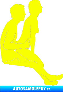 Samolepka Sexy siluety 025 Fluorescentní žlutá