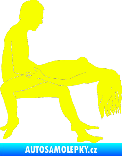 Samolepka Sexy siluety 026 Fluorescentní žlutá