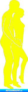Samolepka Sexy siluety 027 Fluorescentní žlutá