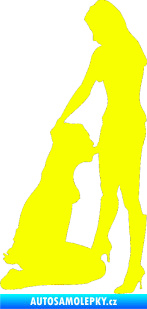 Samolepka Sexy siluety 031 Fluorescentní žlutá