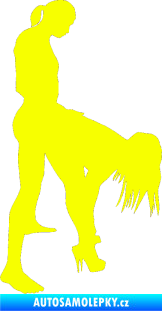 Samolepka Sexy siluety 032 Fluorescentní žlutá