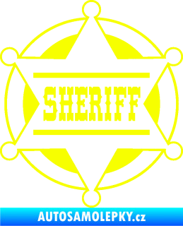 Samolepka Sheriff 004 Fluorescentní žlutá