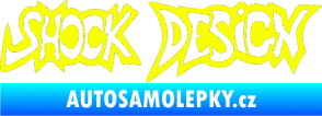 Samolepka Shock design Fluorescentní žlutá