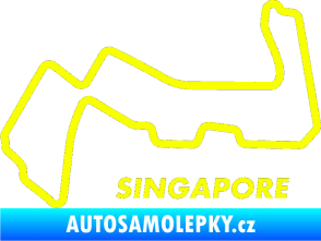Samolepka Okruh Singapore Fluorescentní žlutá