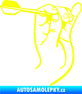 Samolepka Šipky 001 pravá hráč Fluorescentní žlutá