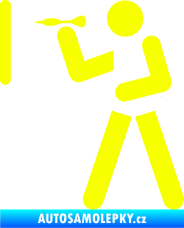 Samolepka Šipky 002 levá ikona hráče Fluorescentní žlutá