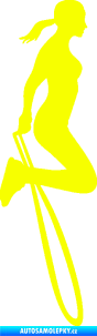 Samolepka Skákání přes švihadlo 002 pravá skipping rope Fluorescentní žlutá
