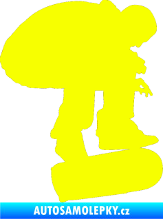 Samolepka Skateboard 001 pravá Fluorescentní žlutá