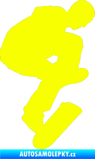 Samolepka Skateboard 002 pravá Fluorescentní žlutá