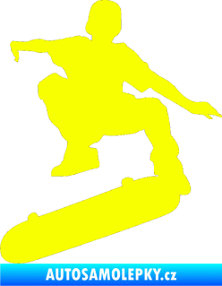 Samolepka Skateboard 004 levá Fluorescentní žlutá
