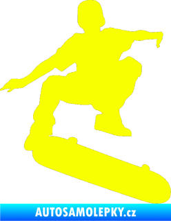 Samolepka Skateboard 004 pravá Fluorescentní žlutá