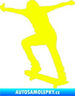 Samolepka Skateboard 006 levá Fluorescentní žlutá