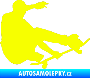 Samolepka Skateboard 009 pravá Fluorescentní žlutá