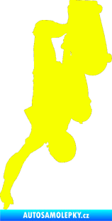 Samolepka Skateboard 010 pravá Fluorescentní žlutá